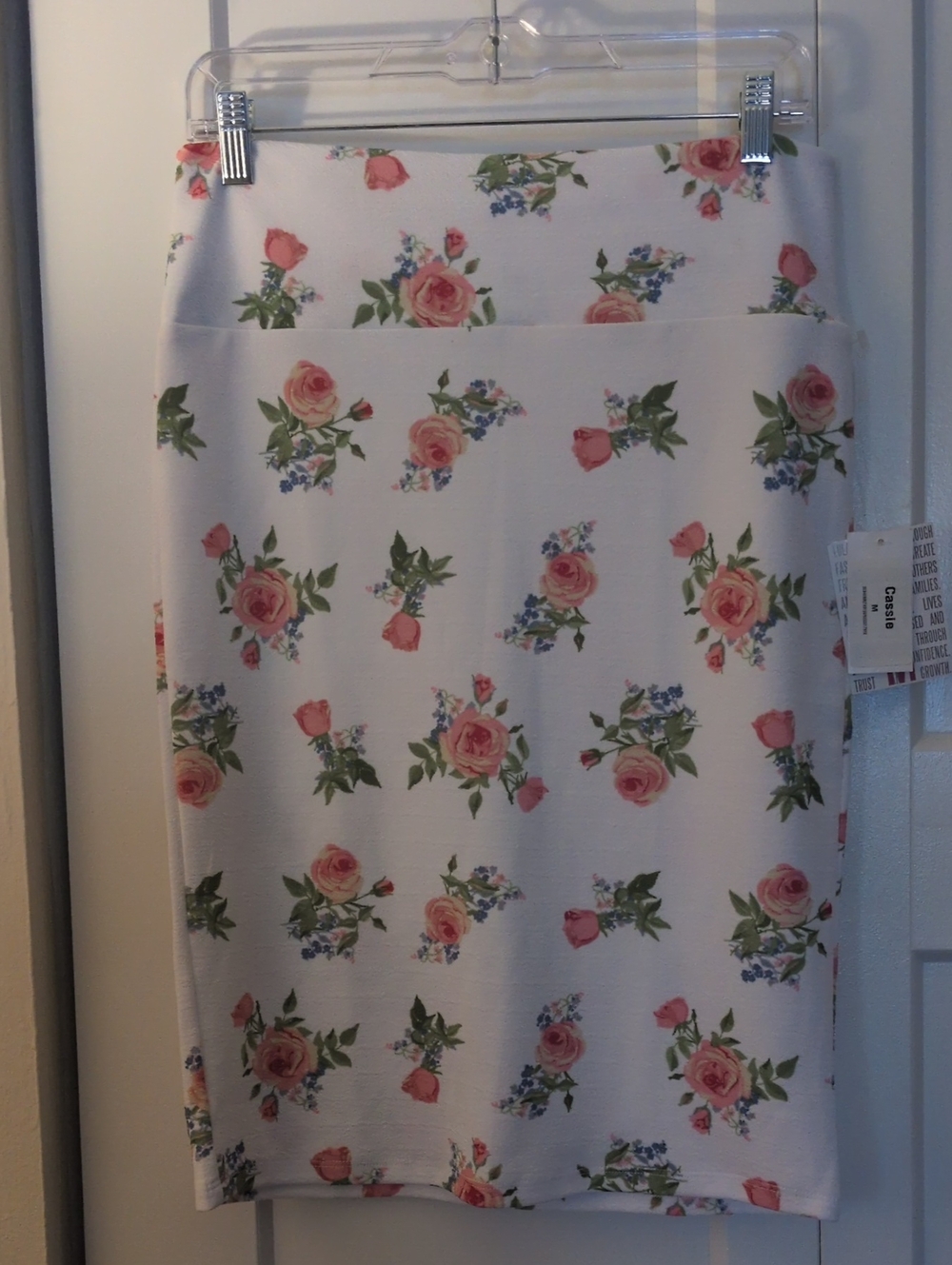 Luluroe Floral Pink Pencil Skirt